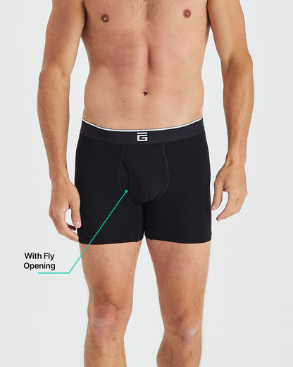 Super Soft Bamboo Boxers with Fly (3 Pack)